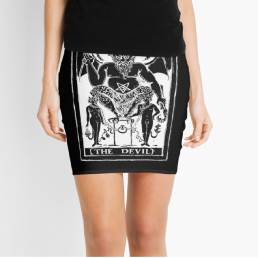 The Devil tarot card skirt